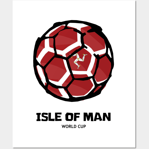 Isle of Man Football Country Flag Wall Art by KewaleeTee